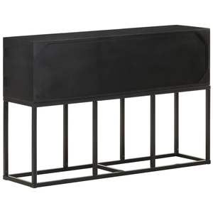 Aparador Rectangular de Madera Maciza de Mango en Color Negro - Product Image 3