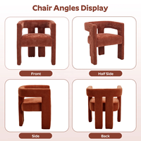 Elegance Table à manger extensible en MDF solide avec dossier en tissu rembourré Chaises de salle à manger pour les vacances 4 personnes
