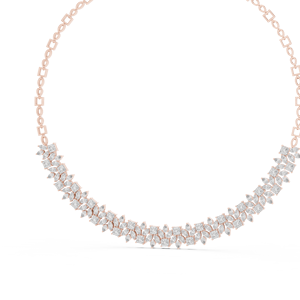 The Seraphina Cluster <b>Statement</b> <b>Necklace</b> | Gold Geometric and Diamond Mosaic Collar - Product Image 3