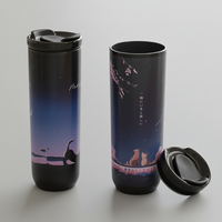 Gobelet isotherme à double paroi de qualité supérieure MARU 24oz en acier inoxydable SUS 316, design minimaliste, revêtement céramique titane, maintien au chaud 6-9 heures