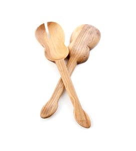 ชุดอุปกรณ์เสิร์ฟสลัดไม้กระถินณรงค์ ดีไซน์สวยงาม ชุด 2 ชิ้น ราคาสุดคุ้ม - Product Image 1