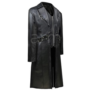 Pakistan Manufacturer Men Leather <b>Long</b> <b>Coat</b> Custom Size Oem Service Men Leather <b>Long</b> <b>Coat</b> - Product Image 2