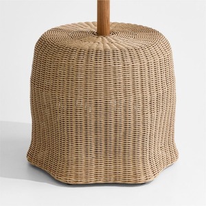 ร่มชายหาดดีไซน์ใหม่ พร้อมฐานและโครงสร้างจากไม้สักธรรมชาติ พร้อมหวายสาน สำหรับใช้กลางแจ้งในลานบ้าน - แจ๊คกี้ - Product Image 5