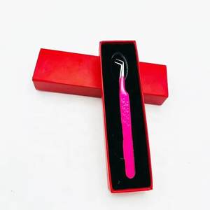 Pinzas Quirúrgicas de Precisión Morje de Acero Inoxidable para Pestañas, Modelo MS-ET-0007, 10 mm, Color Rosa, Empaque en Caja, Lisas/Dentadas/Acanaladas - Product Image 1