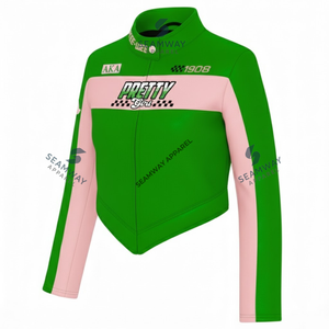 Veste en cuir PU personnalisée Alpha Kapa Alpha, veste de sororité, haute qualité, silhouette ajustée, coupe courte, veste de course - Product Image 3