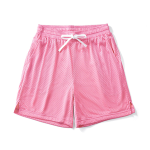 Pantalones cortos de malla de alta calidad para hombre, diseño transpirable de secado rápido, con cordón en la cintura, ropa deportiva informal. - Product Image 1