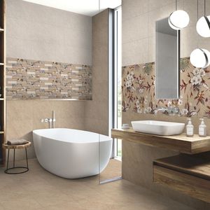 Azulejo de Pared de Cerámica Blanco Brillante Minimalista Moderno de 300x600 para Oficinas Corporativas Profesionales y Espacios Interiores Comerciales - Product Image 1