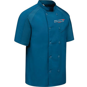 Veste de chef en polyester à manches longues avec fermeture boutonnée, uniforme unisexe pour restaurant et bar - Vente en gros d'usine - Product Image 3