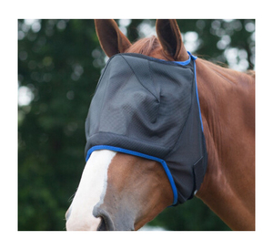 Couvre-tête anti-mouches pour chevaux avec maille fine respirante pour la protection des yeux et des oreilles, conçu pour l'équitation, l'entraînement, le pâturage et l'usage quotidien - Product Image 1