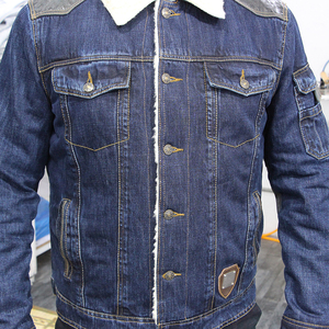 Men's Black <b>Denim</b> Jacket With Sherpa Lining Turn-down Collar Casual Winter Thick Washed Cotton Polyester <b>Coat</b> Regular Fit - Product Image 6