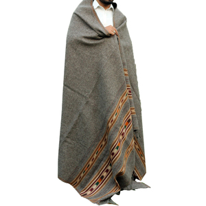 New Model New Design Long Muslim Men Winter Shawl 100% <b>Silk</b> Multi-Functional Customizable Solid Color Wholesale - Product Image 3