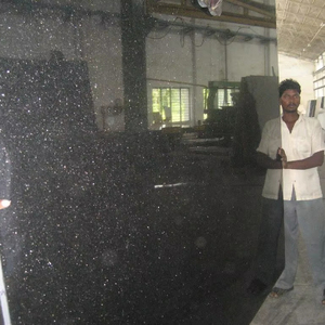 Bloques Grandes de Granito Negro Galaxia con Textura Negro Azabache y Vetas Brillantes Naturales Diseñados para Losas, Azulejos y Revestimiento de Paredes - Product Image 1