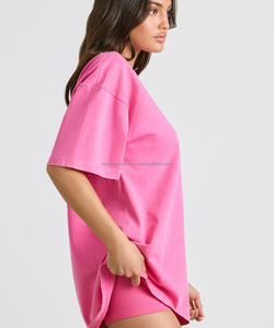 T-shirt ample en jersey de coton de haute qualité pour femme, style streetwear, écologique, séchage rapide, respirant, décontracté, extra-long, collection automne - Product Image 5