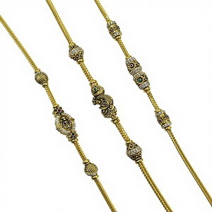 Collar de Lujo con Colgante de Pavo Real en Oro Sólido de 22K, con Incrustaciones de Circonitas, Joyería Tradicional India para Mujer, 41g 33g - Product Image 1