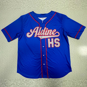 150GSM Mesh Full Dye Sublimation Custom Button Down <b>Baseball</b> Jersey - Product Image 1