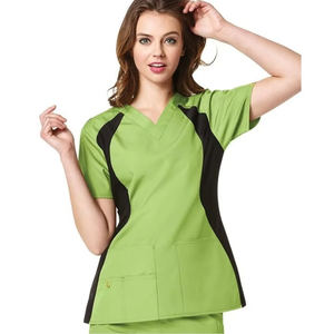 Conjuntos de Uniformes Médicos para Mujer con Logotipo Personalizado, de Alta Calidad, 90% Poliéster-10% Spandex, Tejido con Detección de Agujas, para Hospital - Product Image 6