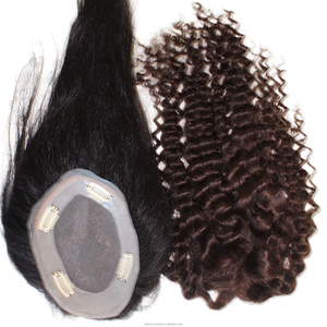 Tupé de pelo humano rizado suave, pelo vietnamita largo, Invisible, con cierre de encaje transpirable, venta al por mayor - Product Image 4