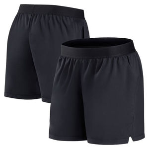 Shorts décontractés pour hommes, couleur unie, séchage rapide, taille élastique, mi-haute, tricotés, 100 % polyester - Product Image 1