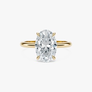 4.5CT Oval Cut Lab Grown Diamond Solitaire Engagement <b>Ring</b> <b>14K</b> Solid <b>Gold</b> Oval Lab Grown Diamond <b>Ring</b> Wedding Engagement <b>Ring</b> - Product Image 1