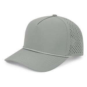 Gorra de béisbol de perfil alto al por mayor con perforación láser multicolor y cierre snapback para entrenamiento en gimnasio y senderismo - Product Image 4