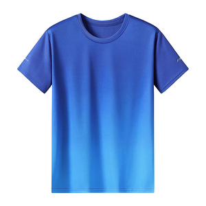 Camiseta Deportiva Personalizada con Degradado para Hombre, Absorbe la Humedad, Secado Rápido, para Gimnasio, Deportes, Camiseta Atlética de Poliéster con Efecto Ombre para Correr - Product Image 5