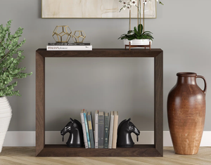 โต๊ะคอนโซลไม้ยาวสำหรับตกแต่งผนังในบ้านหรู ทำจากไม้เนื้อแน่น ลายไม้สวยงาม และผิวสัมผัสเรียบเนียน - Product Image 2