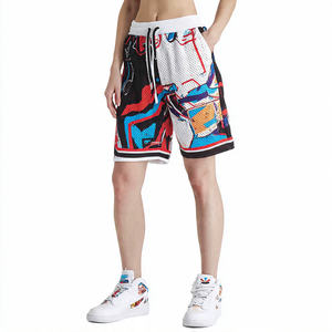 กางเกงขาสั้นตาข่ายพิมพ์ลาย OEM สำหรับผู้หญิง โพลีเอสเตอร์ 100% กางเกงขาสั้นแฟชั่นสำหรับผู้หญิง กางเกงขาสั้นตาข่ายแฟชั่นสำหรับสุภาพสตรี - Product Image 1