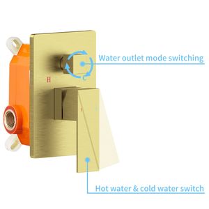 Sistema Doccia a Parete con Soffione a Pioggia da 12 Pollici e Doccetta, Finitura Oro Spazzolato, di Shower Room Accessories - Product Image 6