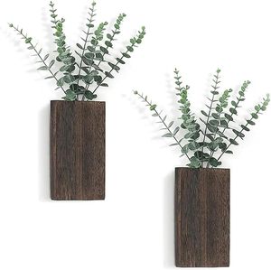 Panier de rangement mural en bois, support suspendu détachable pour plantes d'intérieur, en bois massif, décoration moderne pour la maison - Product Image 3