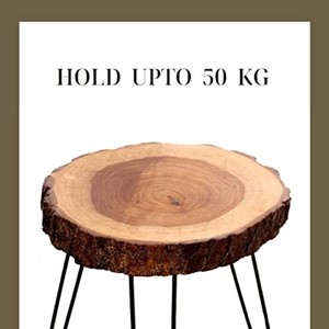 Table d'appoint avec pieds en bois d'acacia |   Support de plantes minimaliste |   Écologique et durable |   Aqudus Saleem AS-MIN4 |   Vente en gros en Inde - Product Image 3
