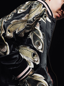 Luxury Smooth <b>Canvas</b> <b>Men</b> Sukajan Yokosuka Souvenir Autumn High Quality Reversible Quick Dry Front Customized Loose Fit <b>Jacket</b> - Product Image 2