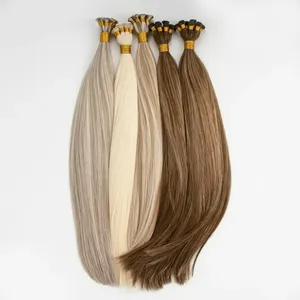 ผมตรงยาวสีบลอนด์ประกายเทาแบบ Remy Indian Hair Wefts  ฐานไหมแบบ Double Drawn ความหนาแน่น 100% ปรับแต่งสีได้ - Product Image 1