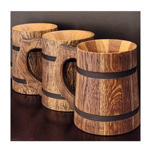 Taza de Madera de Alta Calidad, Taza de Madera Grabada para Beber Cerveza y Vino, de Proveedor Indio para Exportación a Granel, Vajilla de Tamaño Personalizado - Product Image 3