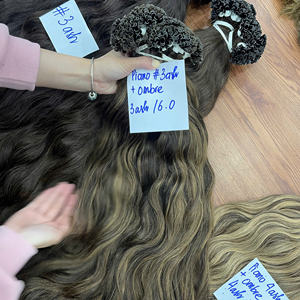 Extensions de cheveux humains vietnamiens bruts à pointe en U en kératine, cuticules alignées, double épaisseur, haute qualité - Product Image 6