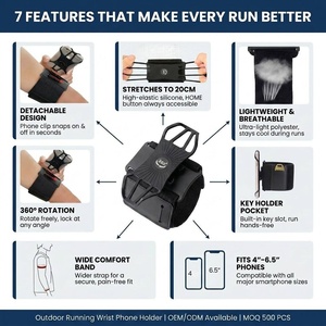 Brazalete Deportivo para Teléfono con Rotación de 360 Grados, Desmontable, de Silicona, Universal para iPhone y <span class=keywords><strong>Samsung</strong></span>, para Gimnasio, Fitness y Jogging - Product Image 4