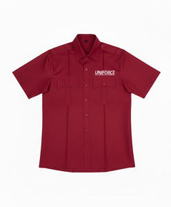 Chemise de travail pour homme, manches courtes, coton haute visibilité, impression sérigraphique, logo personnalisé, confortable, été, industrie. - Product Image 4