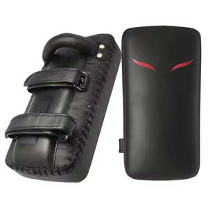 Pads de frappe professionnels en cuir légers et personnalisables pour le Kickboxing et le Muay Thai, pour l'entraînement aux arts martiaux, bleus - Product Image 4
