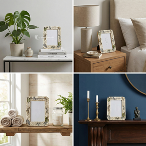 กรอบรูปไม้สไตล์วินเทจรักษ์โลก ลายเสือดาวเขตร้อนและสัตว์ป่าซาฟารี สำหรับตั้งโชว์บนโต๊ะเคลือบเงา - Product Image 5