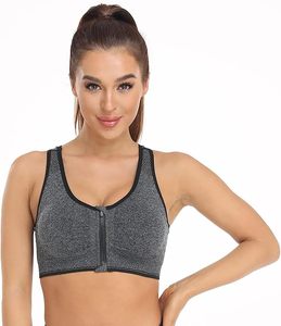 Soutien-gorge de sport pour femme, grande taille, respirant, maintien élevé, couleurs personnalisables, logo sur le devant, en Spandex/Nylon - Product Image 3