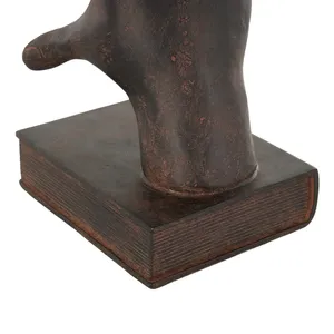 Hand Sculpted Bronze Bookends With Butterfly Design 7.55 In H 5.25 In W Set Of 2 Contemporary <b>Figurative</b> Decor - Product Image 5