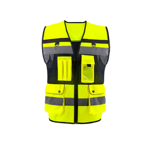 Gilet de sécurité pour hommes, gilet réfléchissant haute visibilité, respirant, durable, pour le trafic, les chantiers industriels, les vêtements de travail en plein air - Product Image 4