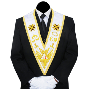 Collar de Regalia Masónica Más Vendido al por Mayor, Collar de Grado 31 con Cruz de Rosa en Venta - Product Image 4