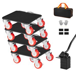 Carrello per Mobili Resistente con Capacità di Carico di 1570 kg, 5 Ruote Girevoli a 360 Gradi, Pannello in Acciaio al Carbonio per Spostamento Mobili - Product Image 4