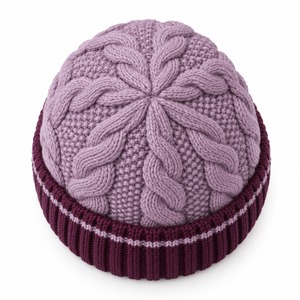 Gorro de Punto de Invierno para Hombre y Mujer, Tejido de Cable, con Puño Plegado, Dos Tonos, Elástico, Casual, para Exteriores - Product Image 4