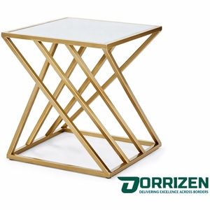 Table basse carrée de luxe avec structure en fer pour salon, chambre à coucher, table d'appoint, mobilier de maison moderne et minimaliste - Product Image 6