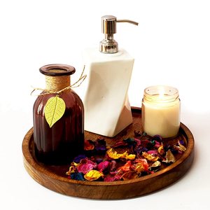 Plateau en bois multifonctionnel, élégant, gravé, de style européen et américain, réutilisable, écologique, pour la table, la décoration et les aliments - Product Image 4