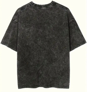 T-shirt vintage pour homme, style streetwear, effet délavé, coupe ample, coton premium, style décontracté moderne - Product Image 2