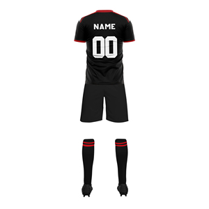 Custom Logo Printed Adult Men's <b>Soccer</b> Uniform Shirts Breathable Quick Dry Elastic Waist Short Sleeve Team Sports Kit - Product Image 6