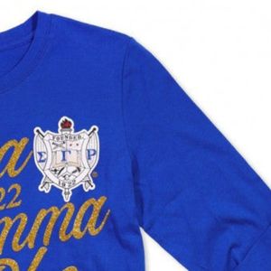 Camiseta Personalizada de Manga Larga SGRho para Mujer, con Gráfico de la Hermandad Griega Sigma Gamma Rho, Cuello Redondo, Informal, de Algodón, Ropa Universitaria a la Moda - Product Image 5