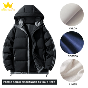 <span class=keywords><strong>Veste</strong></span> matelassée à capuche ample et <span class=keywords><strong>chaude</strong></span> avec fermeture éclair, manteau décontracté pour homme, coupe-vent et imperméable, doublure en polaire <span class=keywords><strong>chaude</strong></span> - Product Image 5